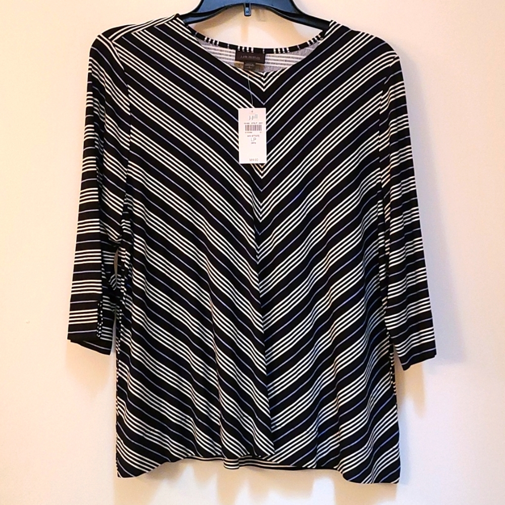 J.Jill Wearever Collection petite striped top